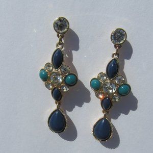DANGLE rhinestone post earrings